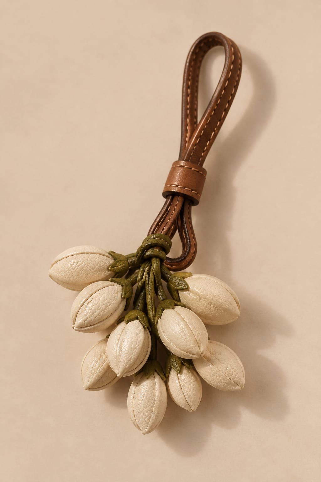 Mallipoo Jasmine Blossom Leather Charm